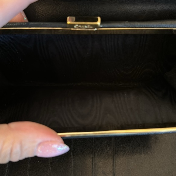 Chanel black leather double c snap wallet. Authentic!Good condition! - Picture 5 of 7